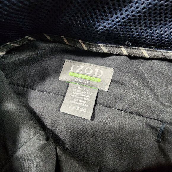 Izod Golf Pants Dark Blue Men’s Size 32x30 Cuffed Relaxed - Picture 4 of 11